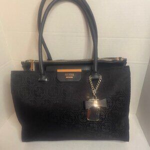 GUESS Ryann Black Large Satchel  Handbag